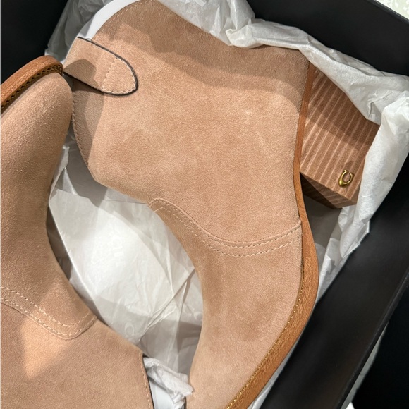 Coach Tan Suede Ankle Boots - Picture 3 of 6